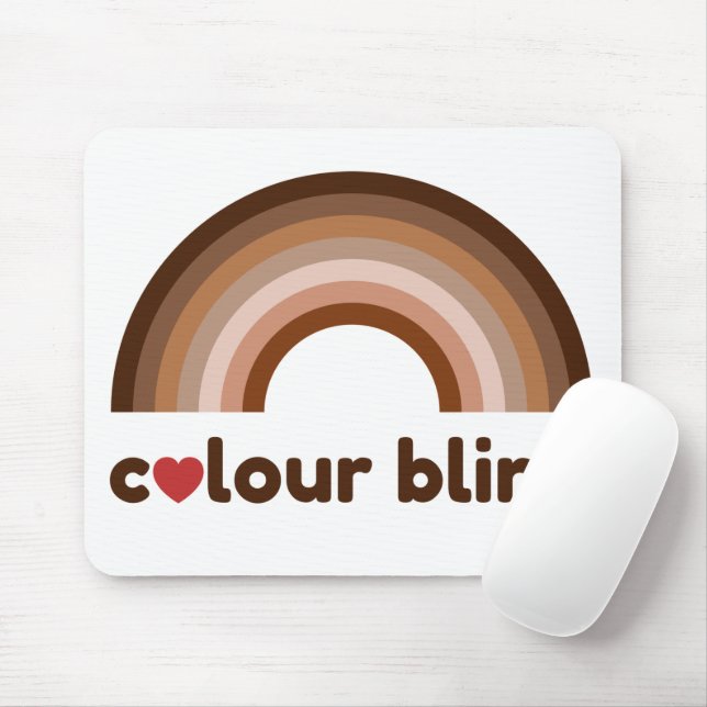 Mousepad Arco-íris de amor cego a cores (Com mouse)