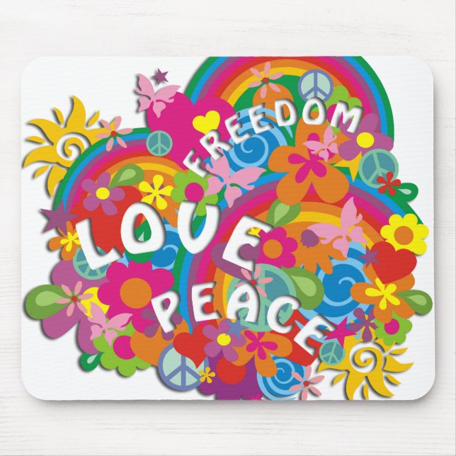Mousepad Arco-Íris de Energia da Flor (Frente)