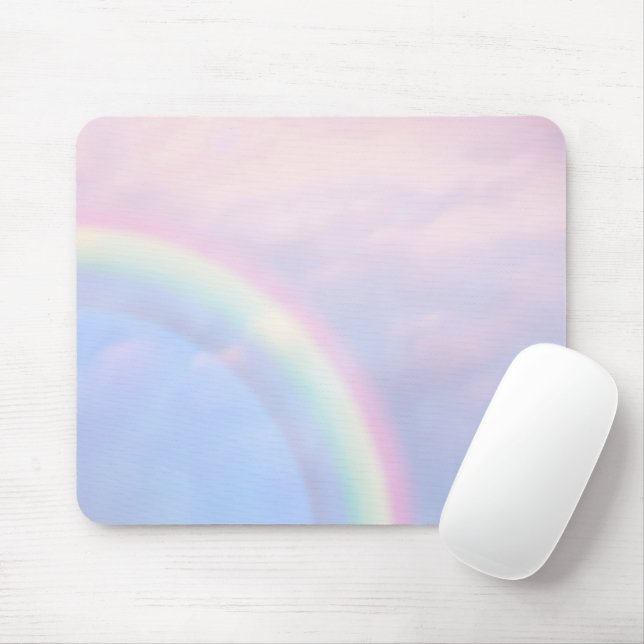 Mousepad Arco-íris de esperança - pastel, (Com mouse)