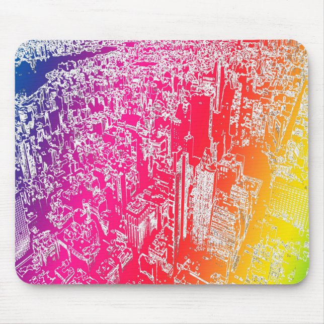 Mousepad Arco-íris de Manhattan (Frente)