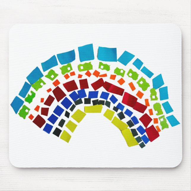 Mousepad Arco-íris de papel (Frente)