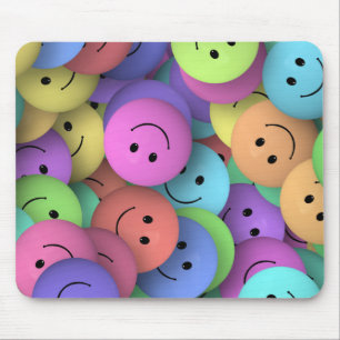 Mousepad Arco-Íris de Rostos Felizes Coloridos
