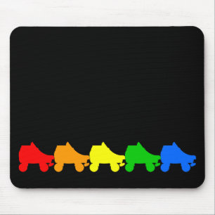 Mousepad arco-íris do skate de rolo