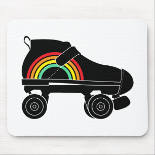 Mousepad arco-íris do skate de rolo do quadrilátero