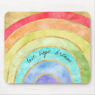 Mousepad Arco-íris do sonho da esperança do amor