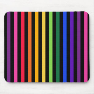 Mousepad Arco-íris e listras pretas