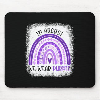 Mousepad Arco-íris Em Agosto Usamos Roxo Conscientização So