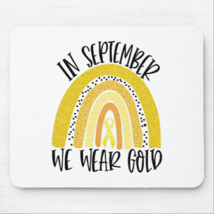 Mousepad Arco-íris Em Setembro Usamos Dourado Câncer Infant