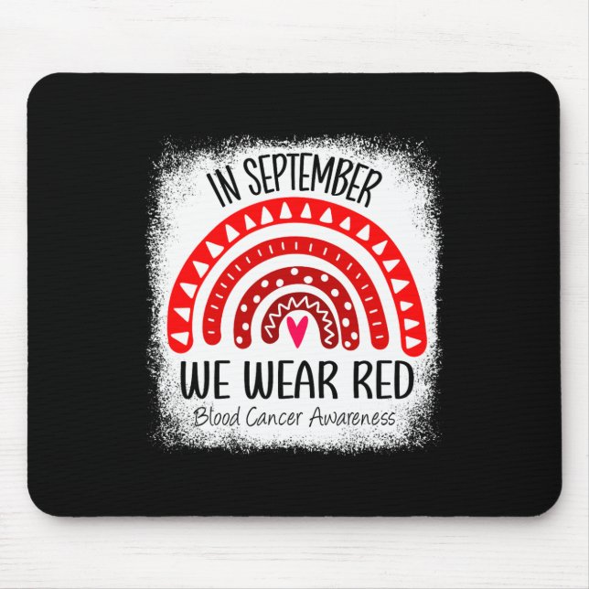 Mousepad Arco-Íris Em Setembro Vestimos O Cancer Vermelho D (Frente)
