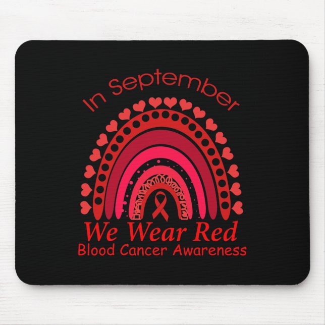 Mousepad Arco-Íris Em Setembro Vestimos O Cancer Vermelho D (Frente)