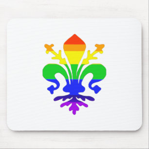 Mousepad Arco-Íris Estilizado Fleur de Lis