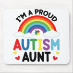 Mousepad Arco-Íris Eu sou uma Tia Autista Orgulhosa Consciê<br><div class="desc">Camisa de Autismo Engraçada para crianças para ela para ele Camisa Engraçada de Consciência Autismo 2022</div>