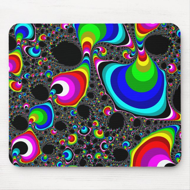 Mousepad Arco-íris Globular - Fractal (Frente)