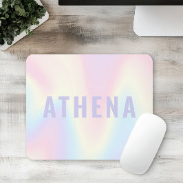 Mousepad Arco-íris pastel suave, moda, mínimo moderno