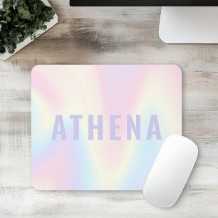 Mousepad Arco-íris pastel suave, moda, mínimo moderno