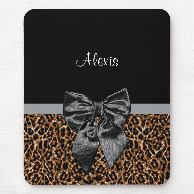 Mousepad Arco preto elegante e nome do impressão à moda do (Frente)