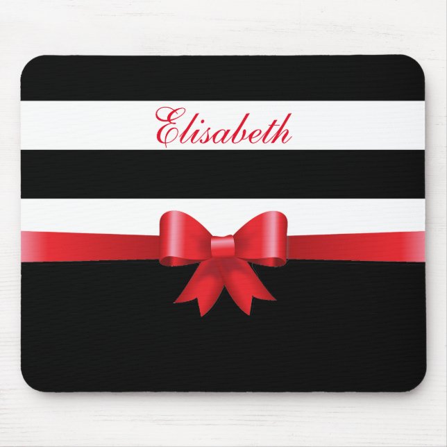 Mousepad Arco RED Personalizado, Black Bold Strips RED (Frente)