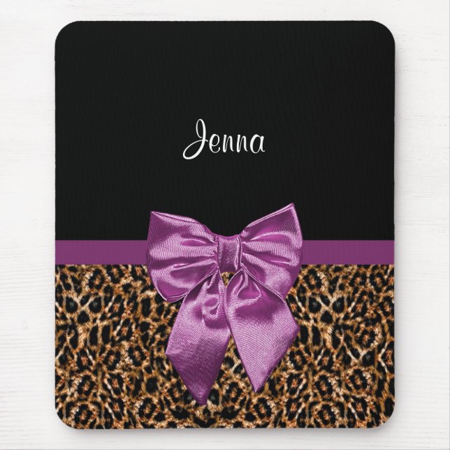Mousepad Arco roxo elegante e nome do impressão à moda do (Frente)