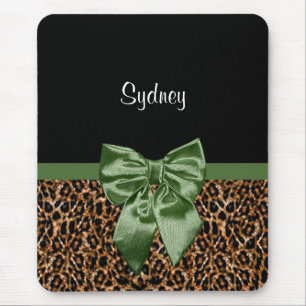Mousepad Arco verde elegante e nome do impressão à moda d