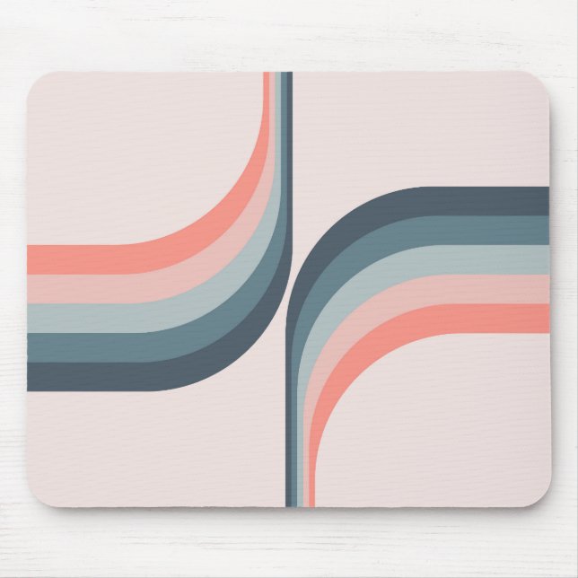 Mousepad Arcos coloridos no estilo retrô (Frente)