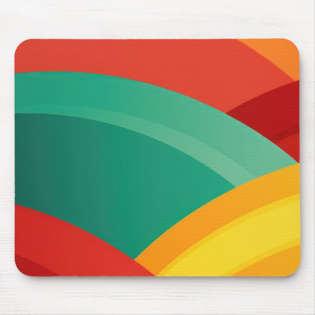 Mousepad Arcos de cores vibrantes (Frente)