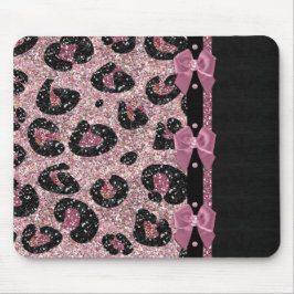 Mousepad ARCOS de Fita de Impressão de Leopardo Rosa-Rockab