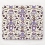 Mousepad Arcos e Blossomas Rústicos Roxos<br><div class="desc">Mousepad boho e rústico com ilustração desenhada à mão de arcos e flores em roxo.</div>