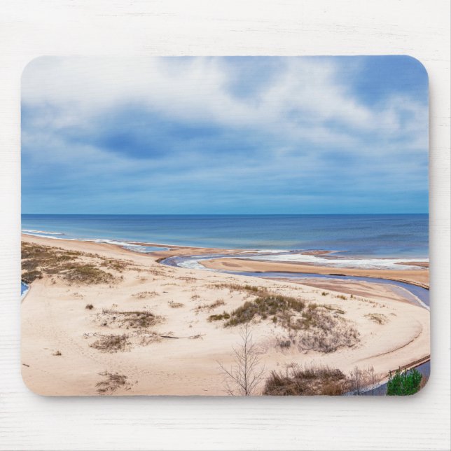 Mousepad Areia branca perto do mar Báltico, na Letónia (Frente)