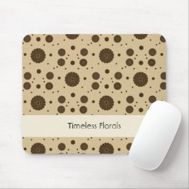 Mousepad Areia Micro Floral Marrom Escuro