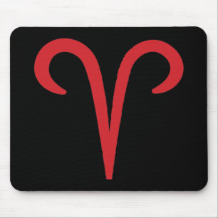 Mousepad ÁRIES Astrologia Zodíaco Vermelho Março Abril Aniv
