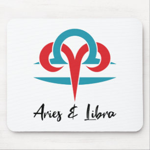 Mousepad Aries e Casais de Libra Astrologia do Horoscópio 
