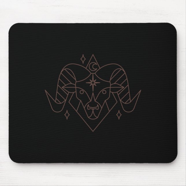 Mousepad Aries Natal Astrologia do Horoscópio Zodiac (Frente)