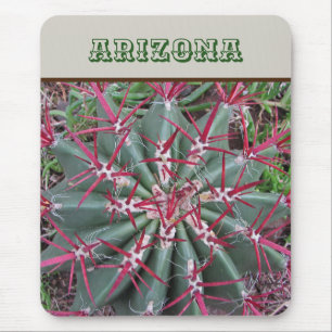 Mousepad Arizona Vermelho Cactus, Planta do Deserto do Sul