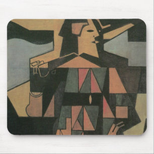 Mousepad Arlequim por Juan Gris, Arte Cubista Vintage