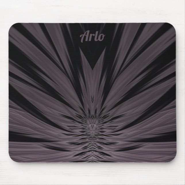 Mousepad ARLO ~ Padrão Fratural preto e Cinza ~ (Frente)