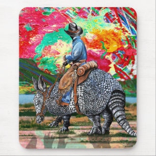 Mousepad Armadillo Cowboy