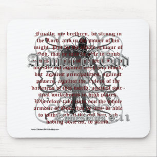 Mousepad Armadura da mercadoria cristã do deus