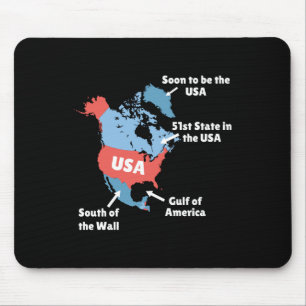 Mousepad Armário Engraçado Dos Eua - Canadá, Gronelândia, G