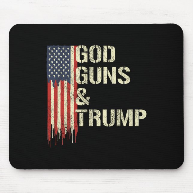 Mousepad Armas e trump I Emenda De segundo Trump Flag Améri (Frente)