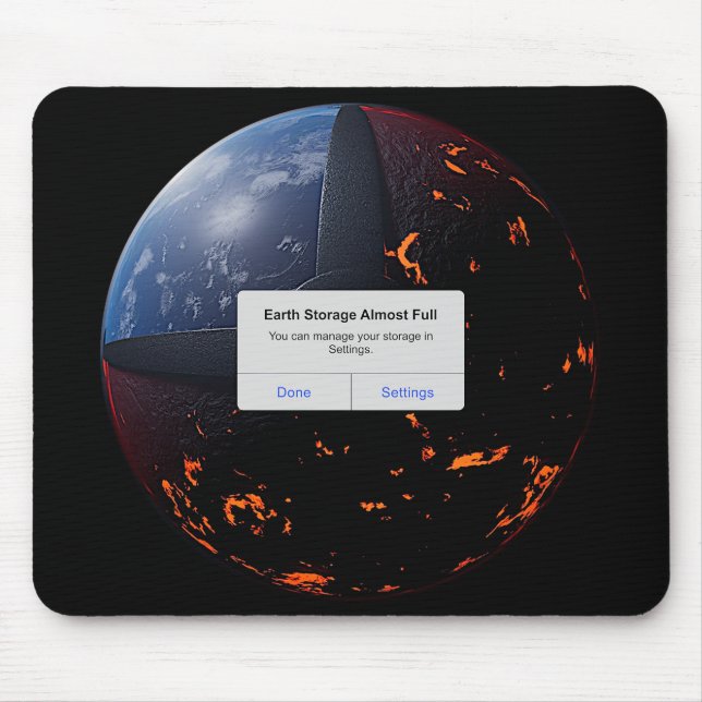 Mousepad Armazenamento na Terra Quase Cheio (Frente)