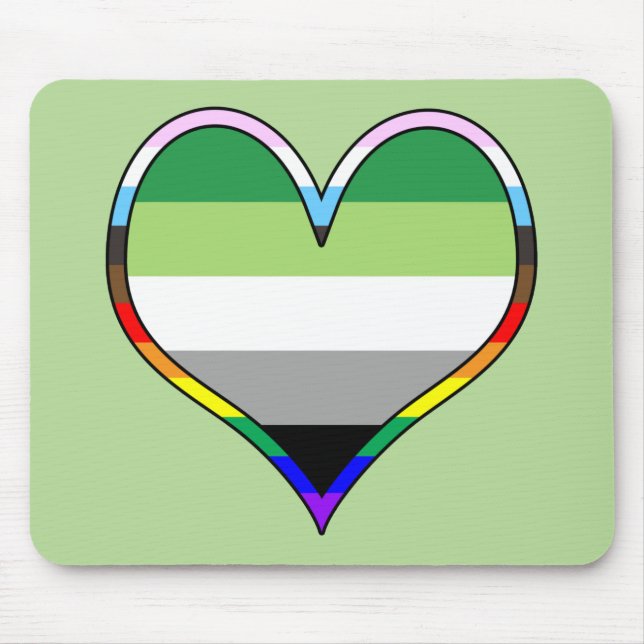 Mousepad Aro Pride Heart (Frente)