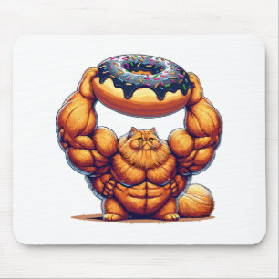 Mousepad Aroma de Levantamento de Gatos Musculares