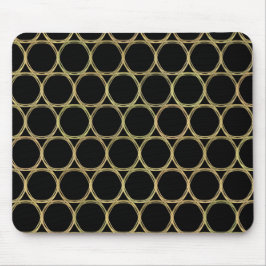 Mousepad Aros Dourados em Moderno Chic Preto