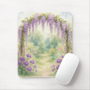 Mousepad Arqueiro de Wisteria em Jardim de Verão
