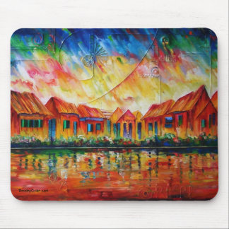Mousepad Arquitectura da cidade abstrata XX da vila -