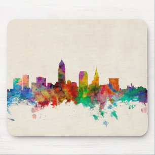 Mousepad Arquitectura da cidade da skyline de Cleveland