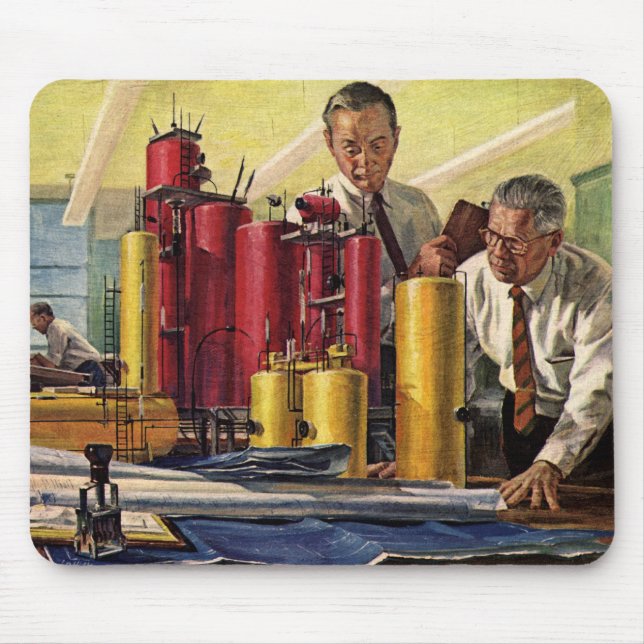 Mousepad Arquitetos Trabalhando em um Escritório, Negócios  (Frente)