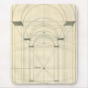 Mousepad Arquitetura Antiga, Perspectiva de Arco Renascenti
