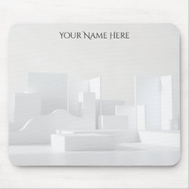 Mousepad Arquitetura Branca Minimalista Moderna