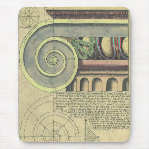 Mousepad Arquitetura do vintage; Volute principal por